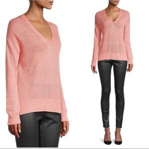 White + Warren Relaxed V-Neck Sweater